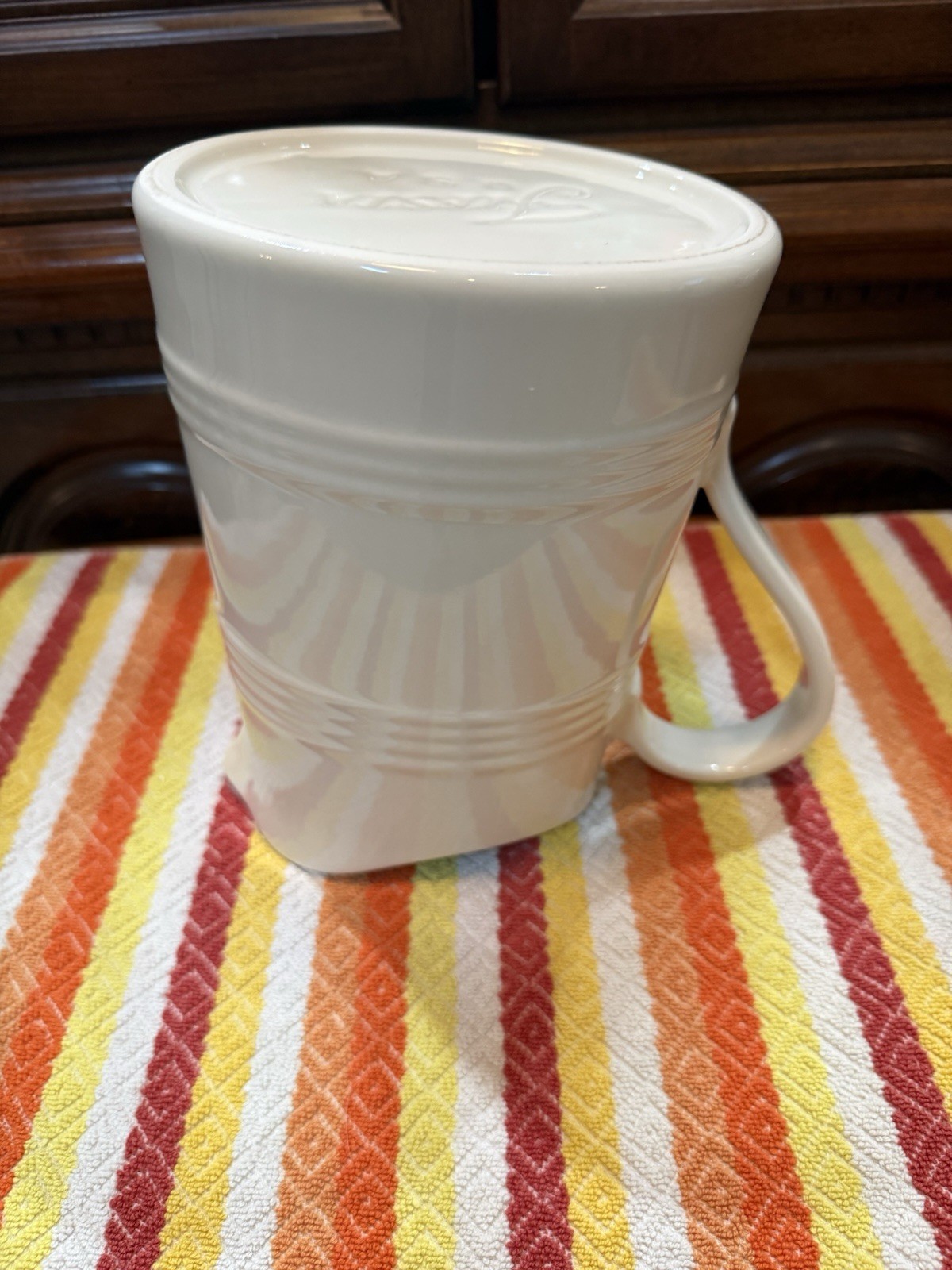 Fiesta Linen Farmhouse Pitcher Pristine New 2026 8 1/2 Inches Tall 74 Ounces