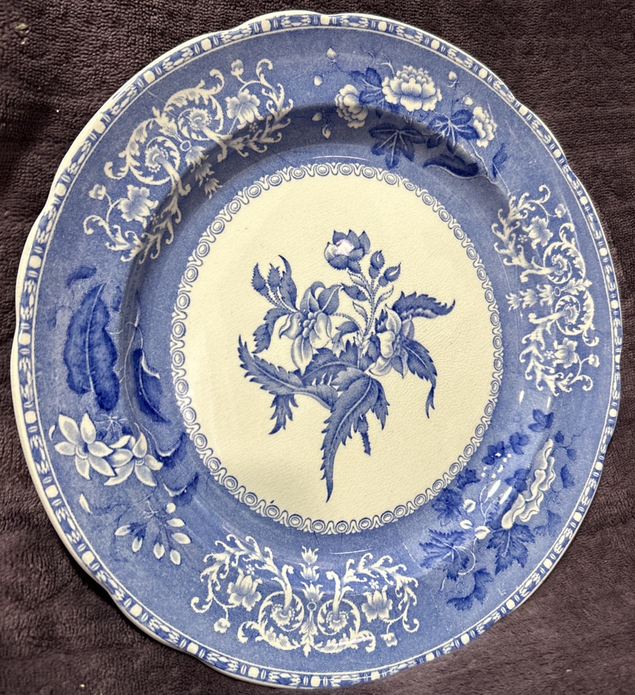 Set of 4 Vintage Copeland Spode’s Camilla Blue 10.25” Dinner Plates England
