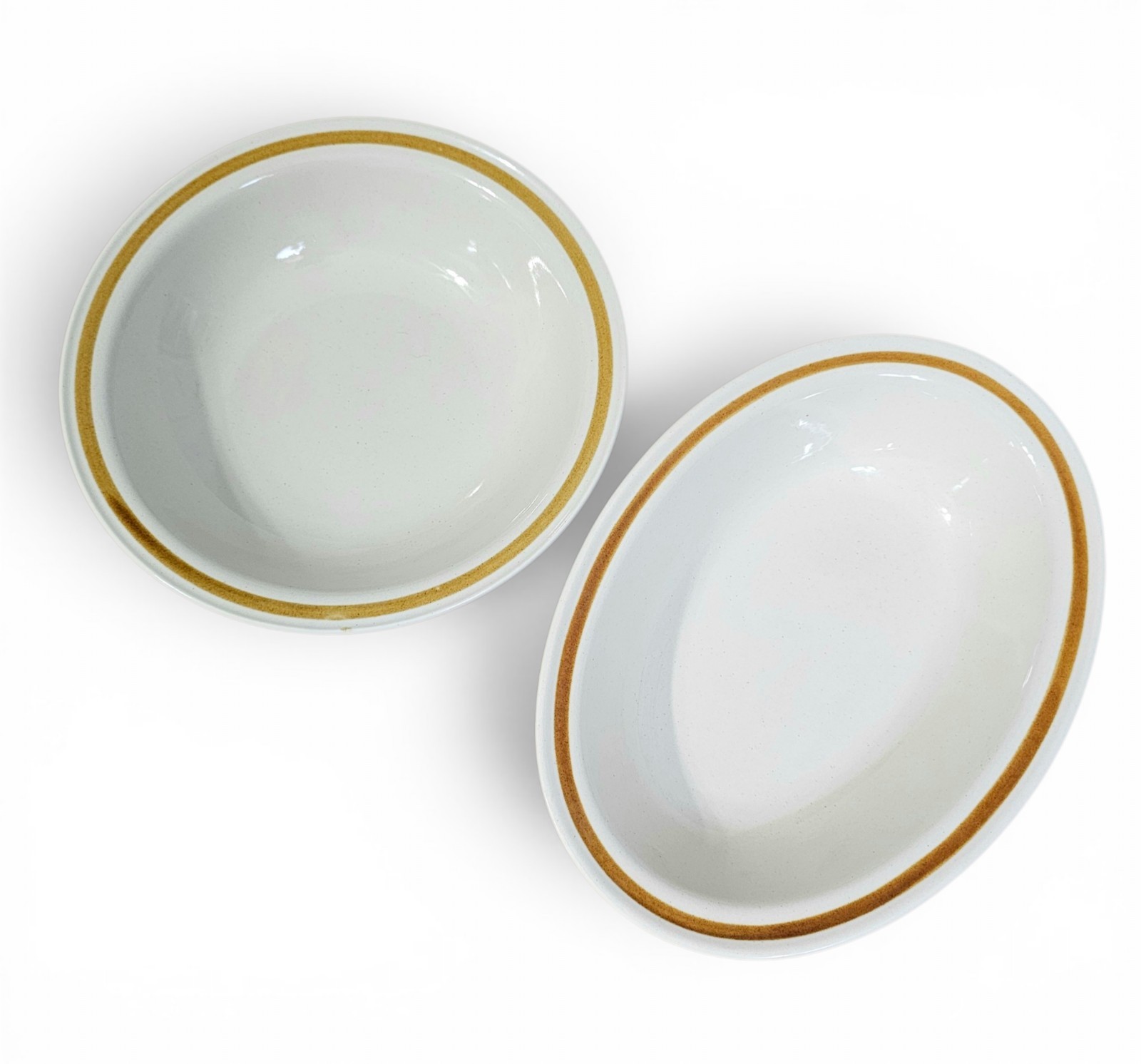 Mountain Wood Trellis Blossom Serving Vegetable Bowls Round & Oval 2pc Stoneware