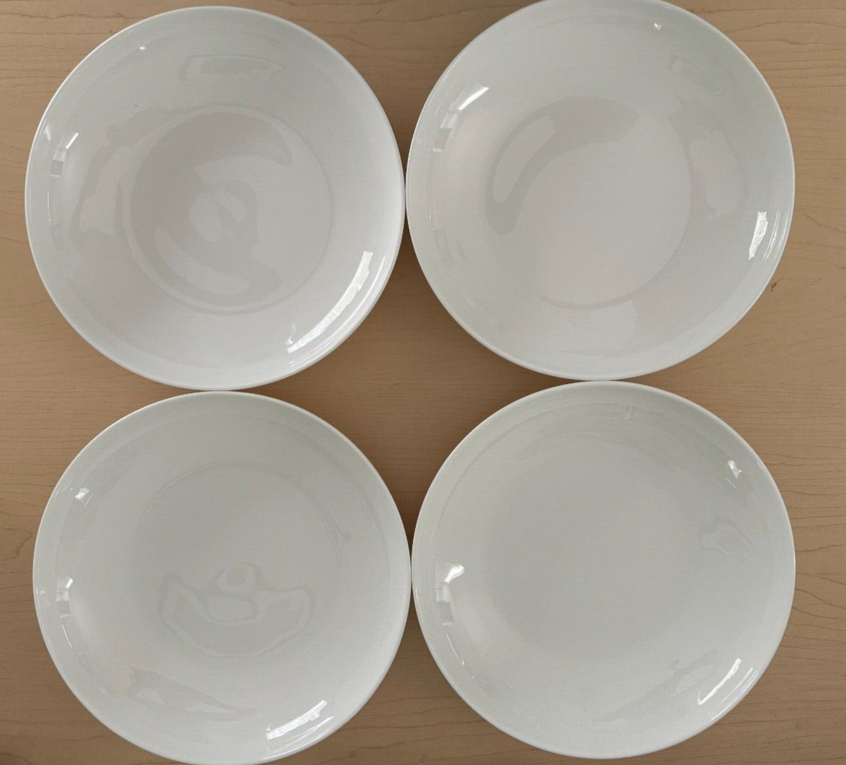 New Mikasa Ciara Set of 4 Pasta Bowls 9″ Bone China White MIKASA Plates New