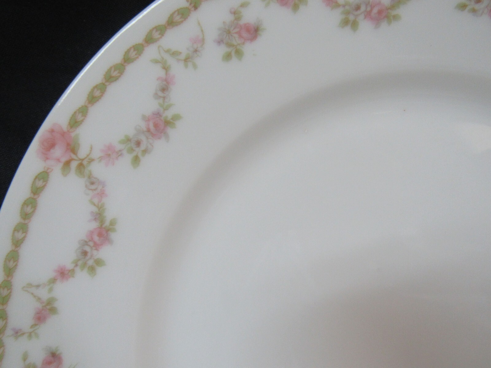 Vintage Theodore Haviland Limoges France Rose Garland Swag 9.5″- 3 Dinner Plates