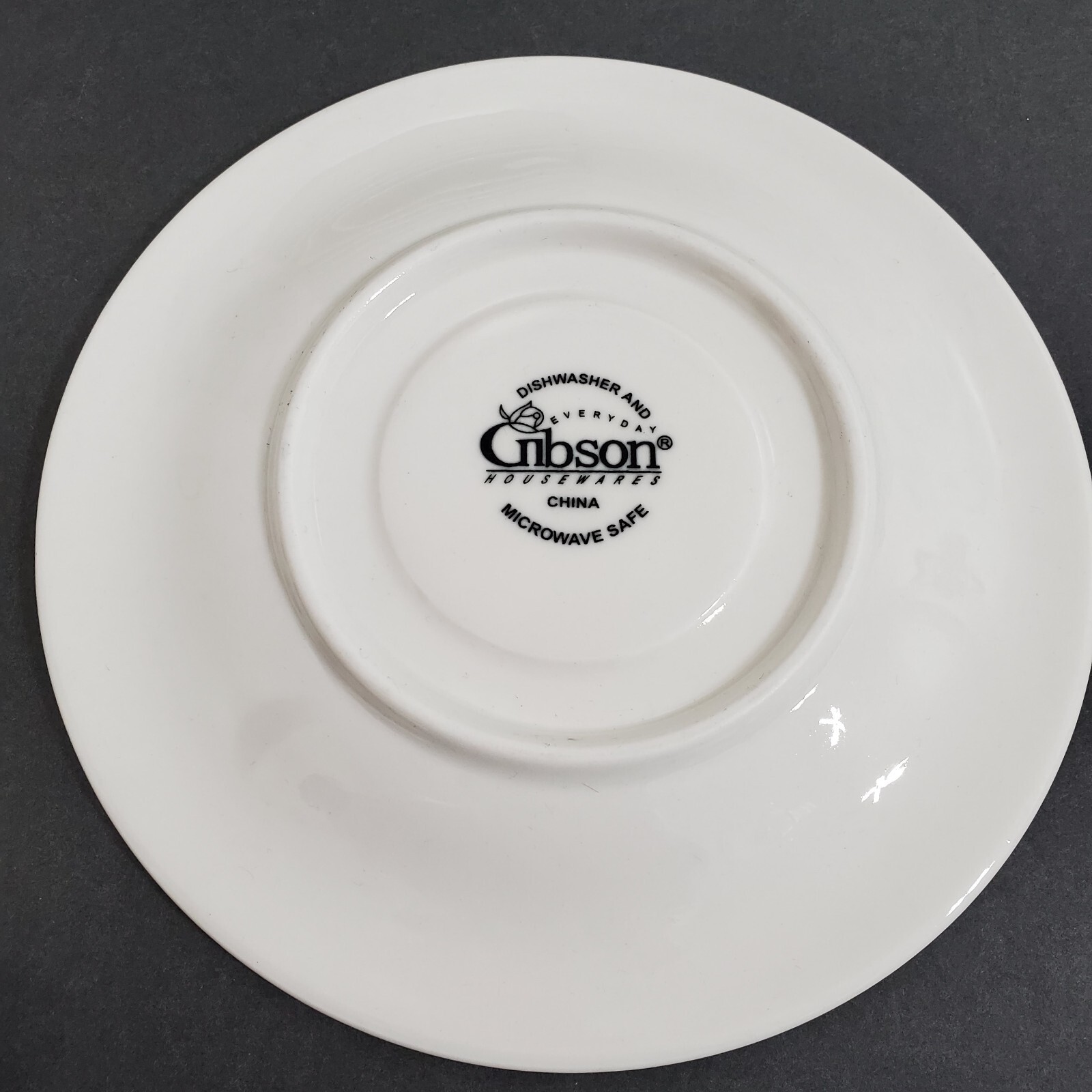 Gibson Designs Fruit Embossed Saucer Appetizer Plates 6.5″ White Round Lot of 12