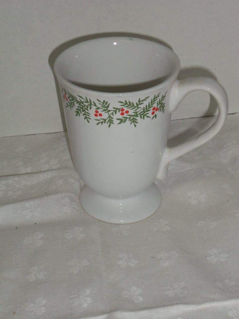 Martha Stewart Winter Jubilee Footed Coffee Mug Cup (s)