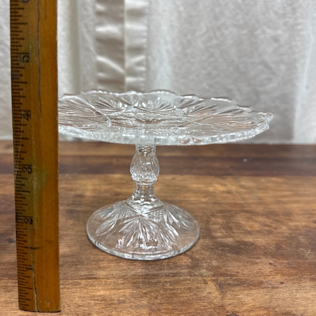 Antique Early American Pattern Glass (EAPG) Cake Stand Plate Bryce Higbee & Co.