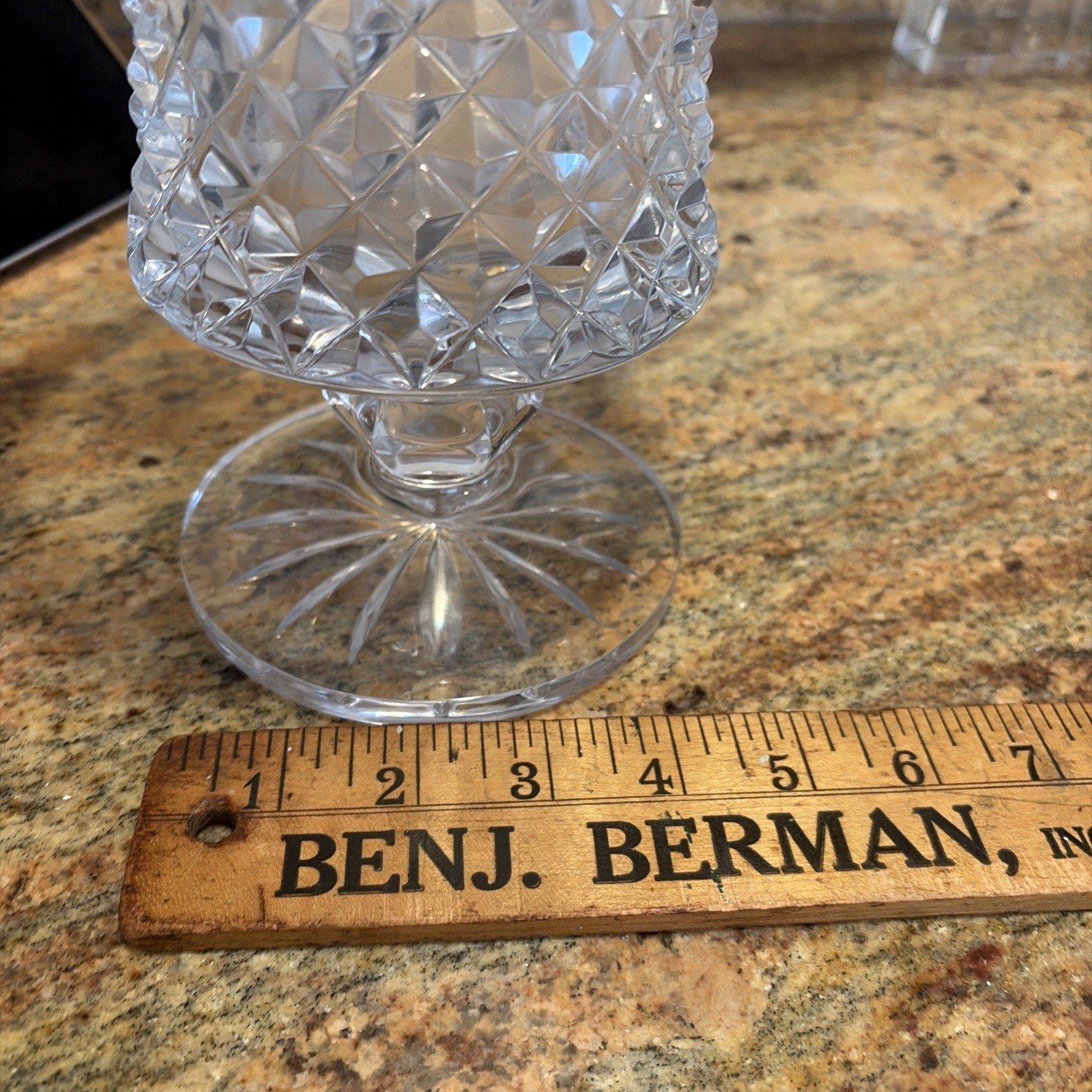 Waterford Crystal Sullivan 11” Pedestal Or Footed Fan Cut Bouquet Vase Pristine
