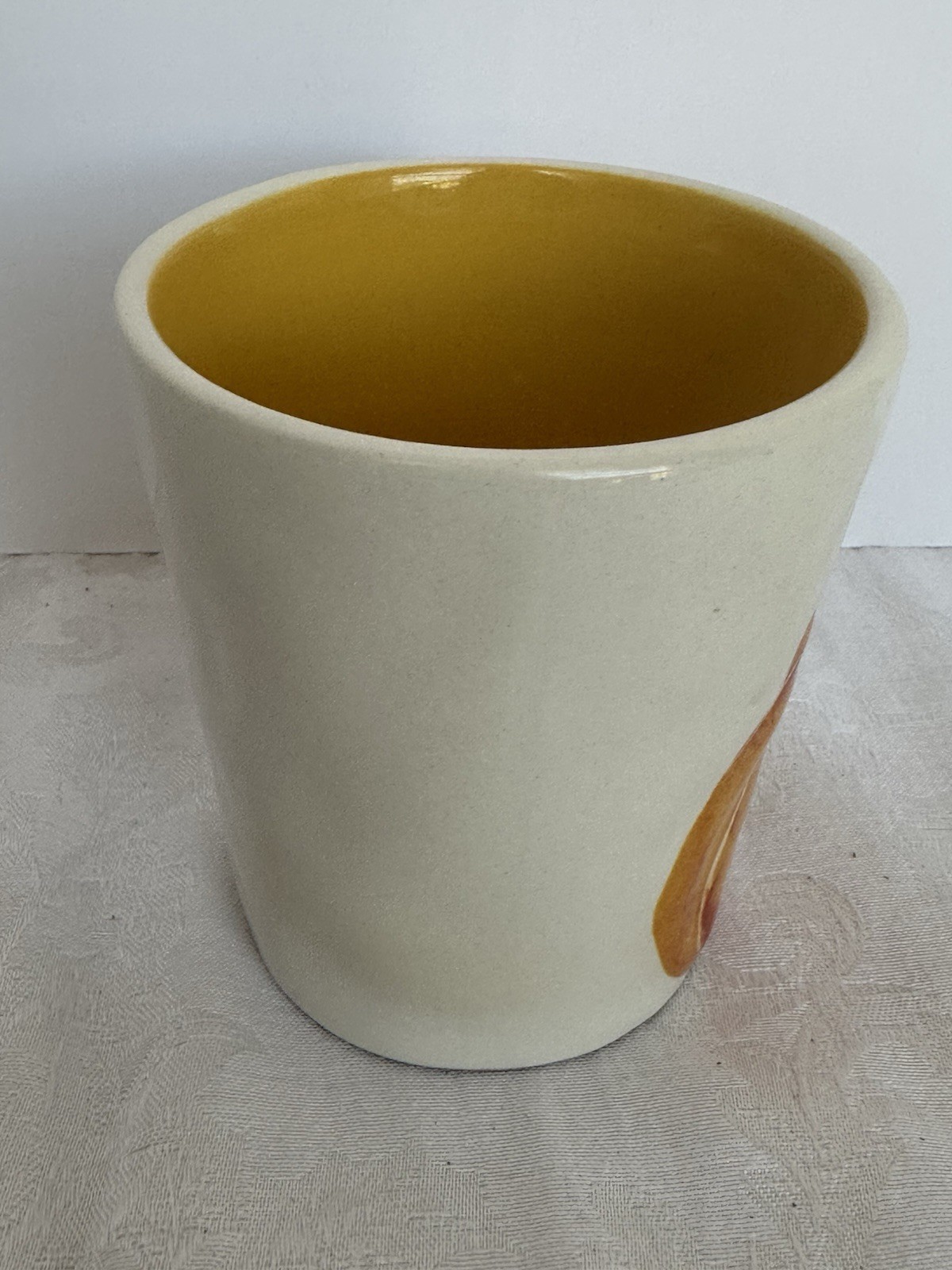 Beautiful Robert Stanley Orange Pumpkin Coffee Mug 16 oz. Autumn Embossed Orange