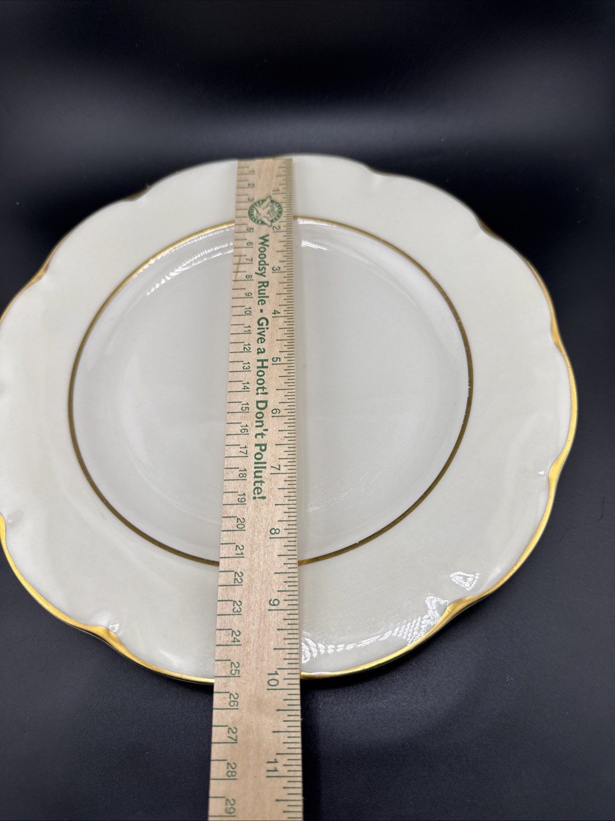 Theodore Haviland New York Concorde Porcelain 10.5” Plates Gold Trim Set Of 4