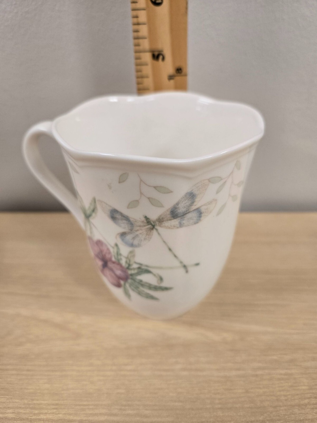 Lenox Dragonfly, Butterfly, and Bee Mug With Floral & Insect Design