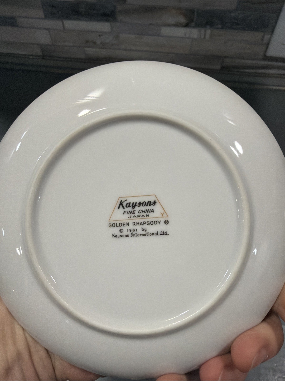 Vintage 1960’s Kaysons Fine China Golden Rhapsody”Set/2 Bread Plate Japan
