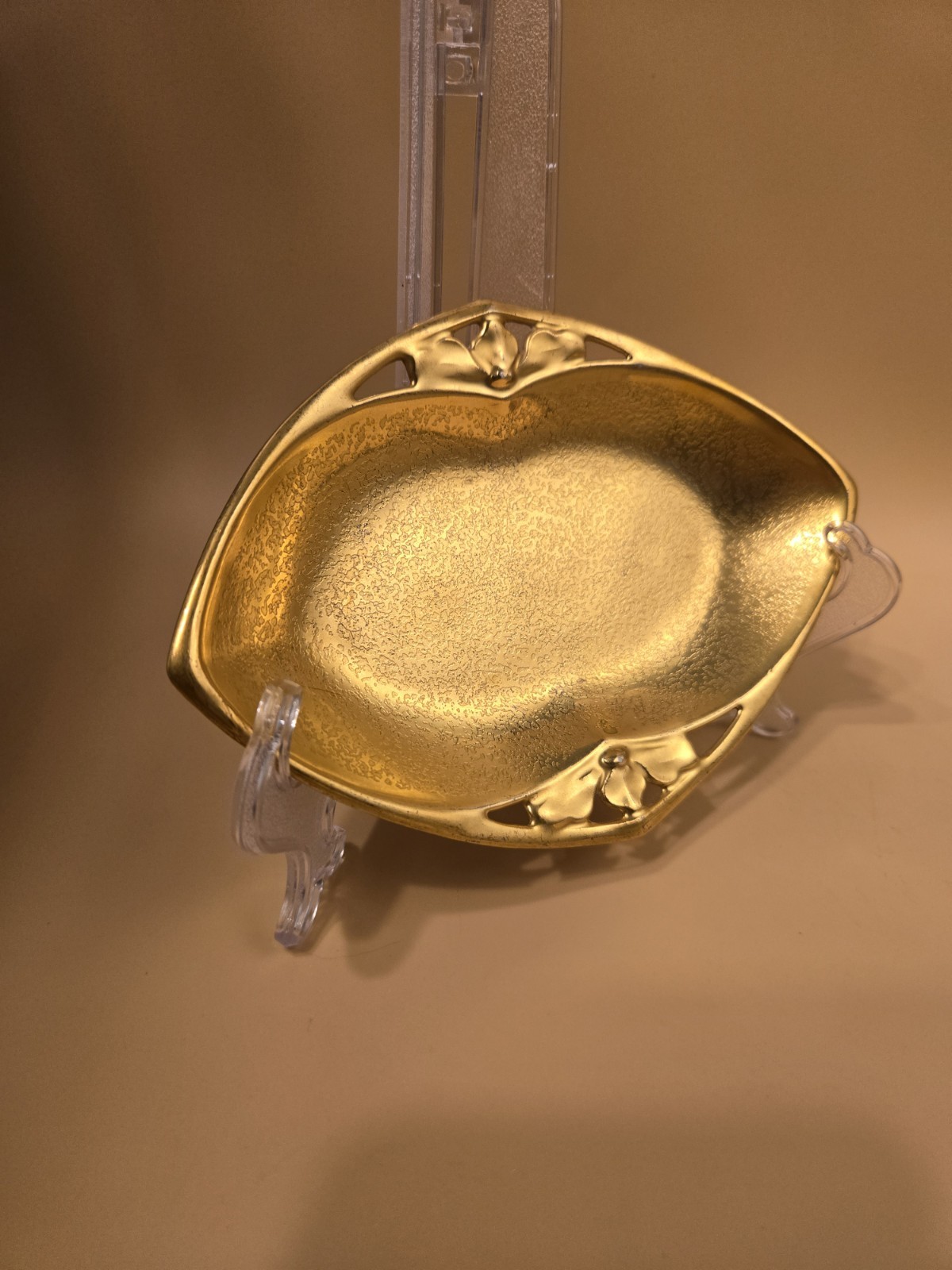Antique Pickard Gold Encrusted Reticulated Bon Dish Porcelain 24k Silesia 6.5″