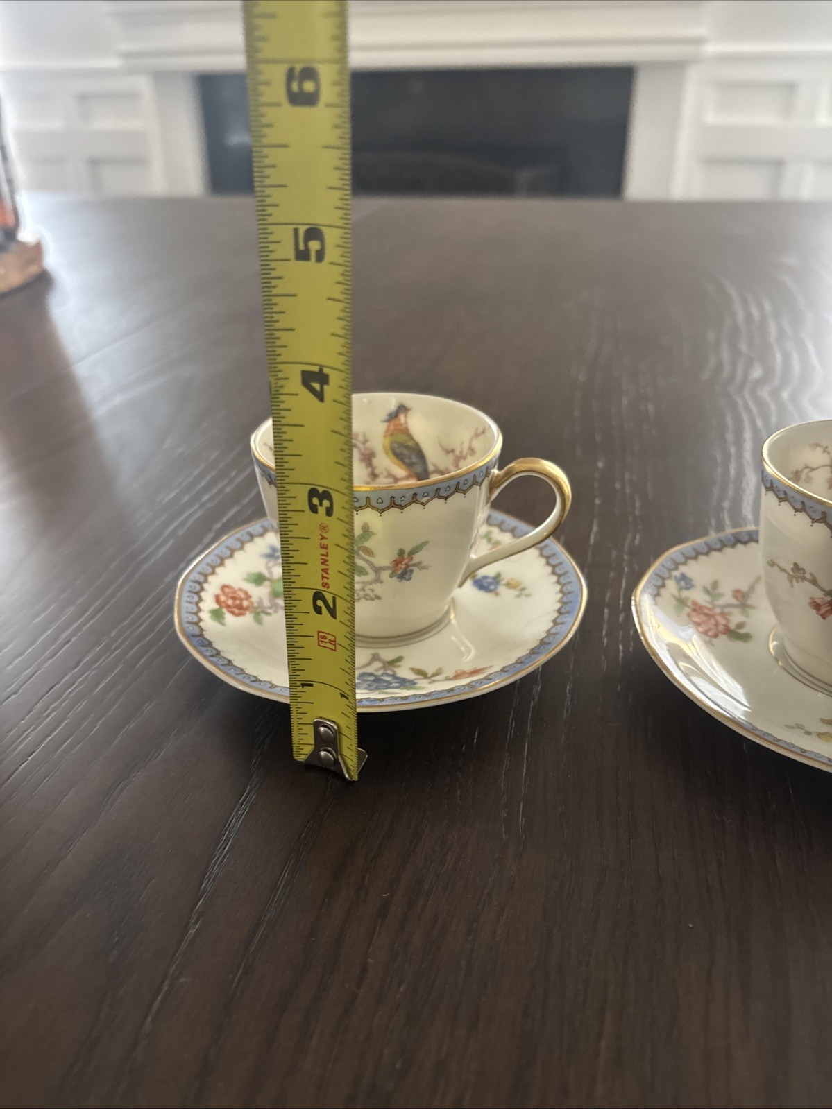 Lot of 2 Theodore HAVILAND Limoges France Cup & Saucer Birds Of Paradise