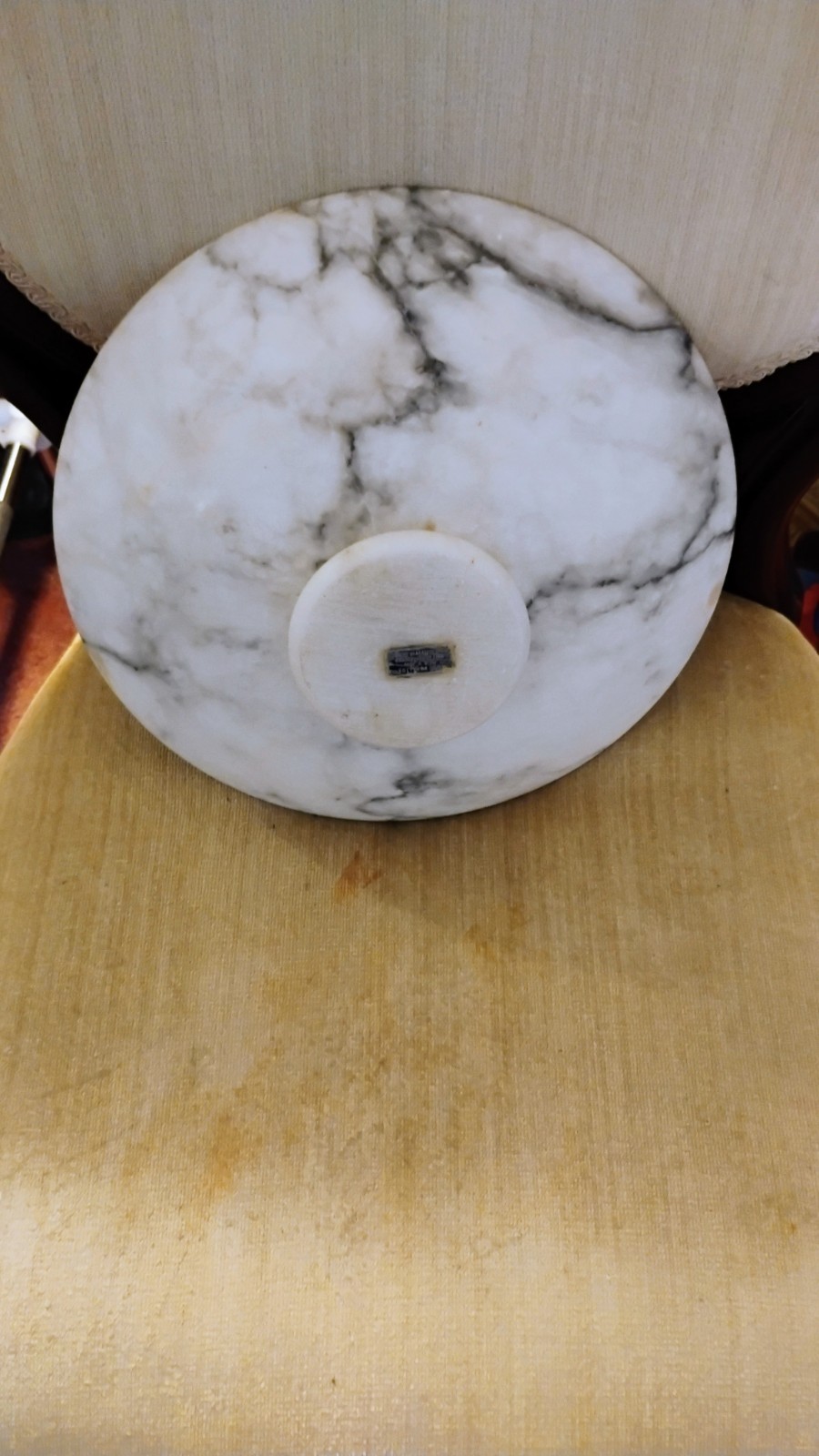 Vintage Italian Alabaster White Marble Compote Fruit Bowl Centerpiece