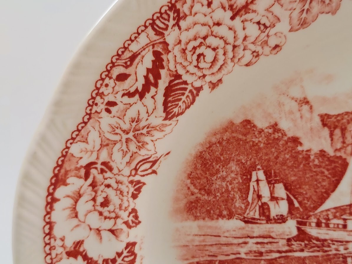Homer Laughlin Historical America Oval Platter, The First Steamboat, 11 3/4 In.