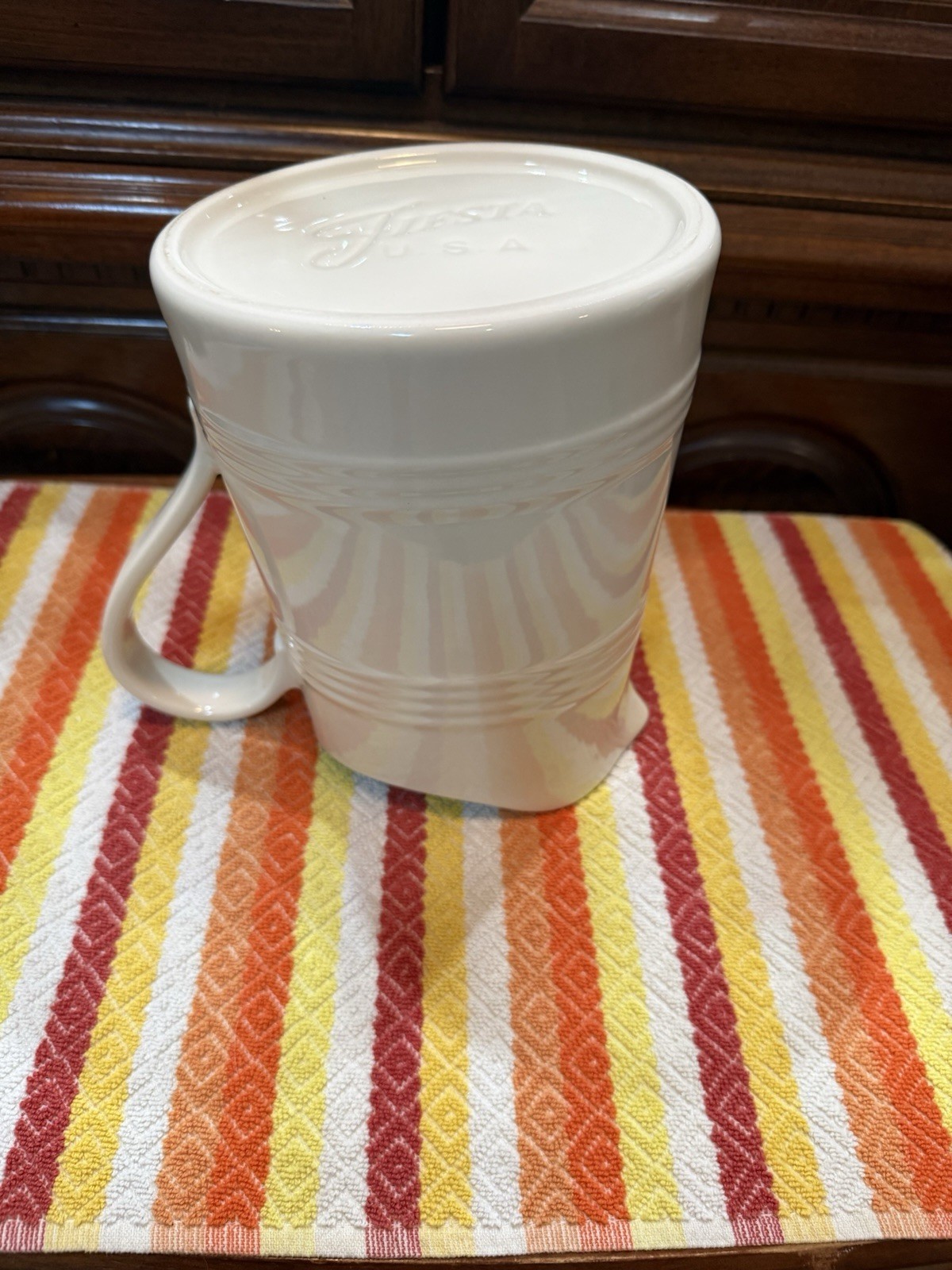 Fiesta Linen Farmhouse Pitcher Pristine New 2026 8 1/2 Inches Tall 74 Ounces