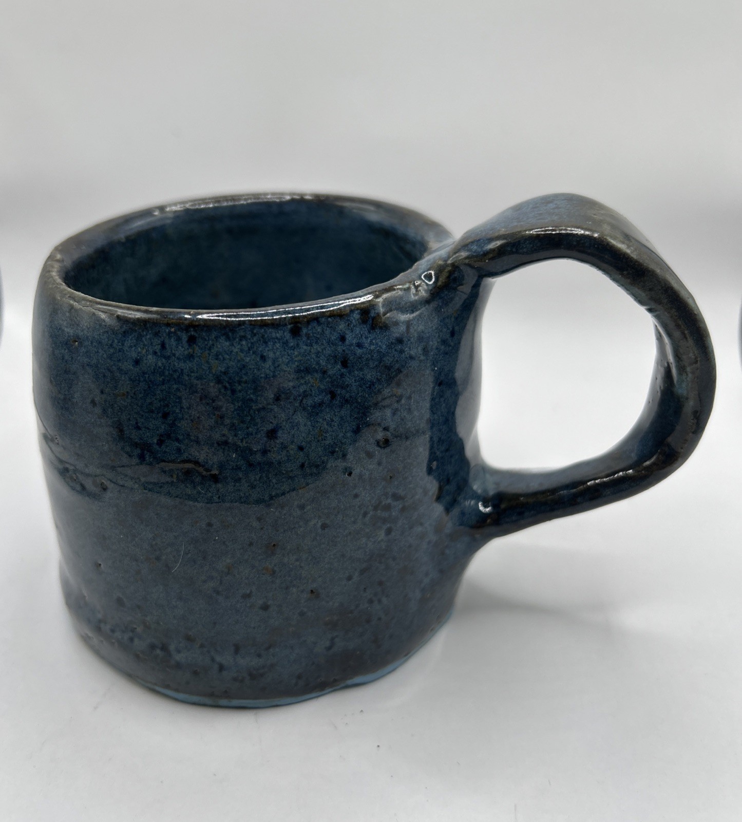 HANDMADE HAND THROWN HEAVY STONEWARE POTTERY MUG 1.2 lb 1 Of Kind Rustic Artisan