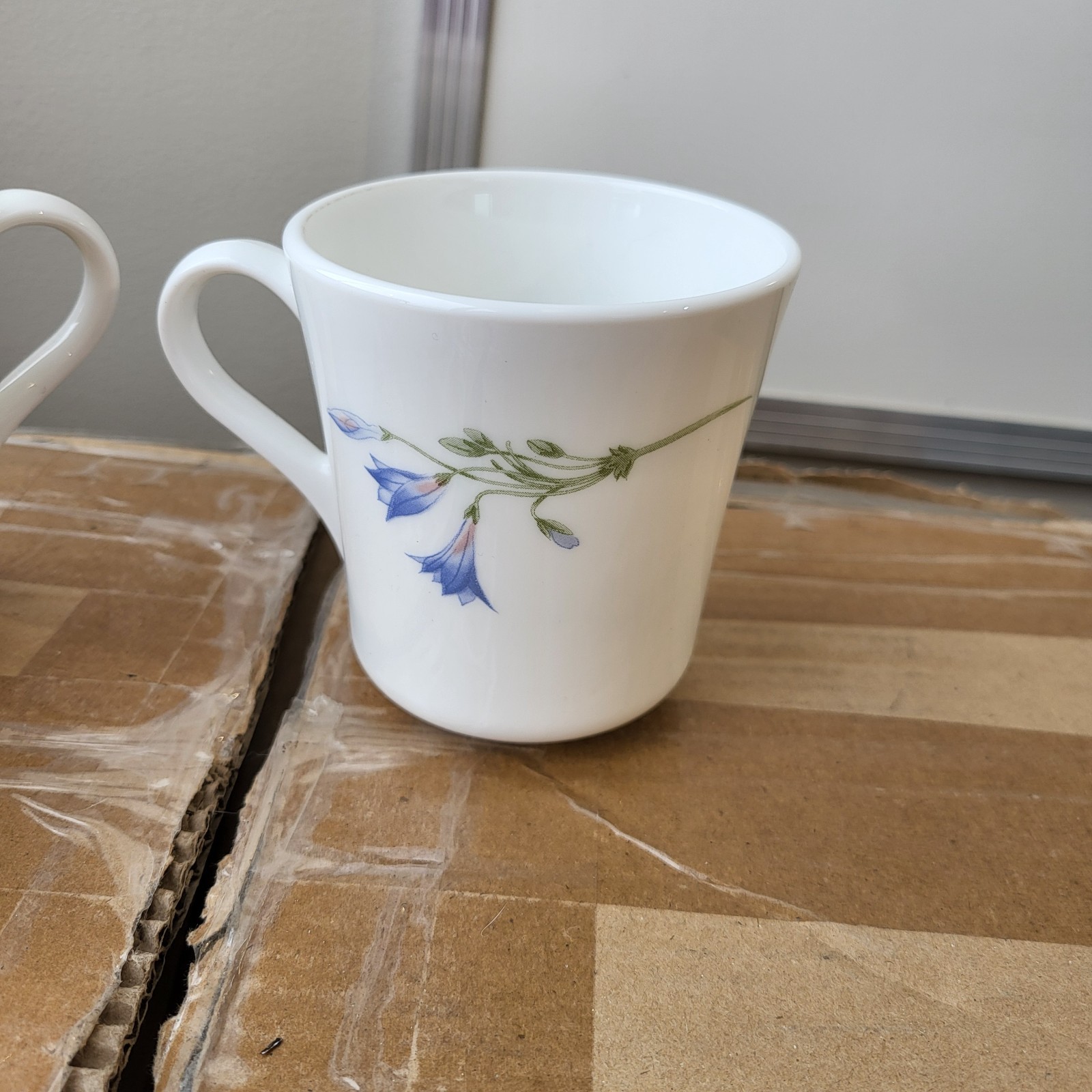 Corelle by Corning Blue Dusk (BLUEBELLS) Coffee Cups (2) VTG/DISCONTINUED