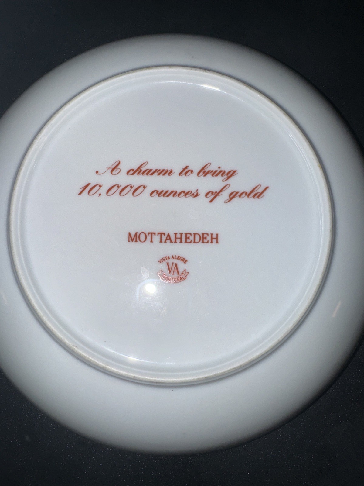 Mottahedeh Vista Alegre A charm to bring 10,000 ounces of gold bowl Portugal