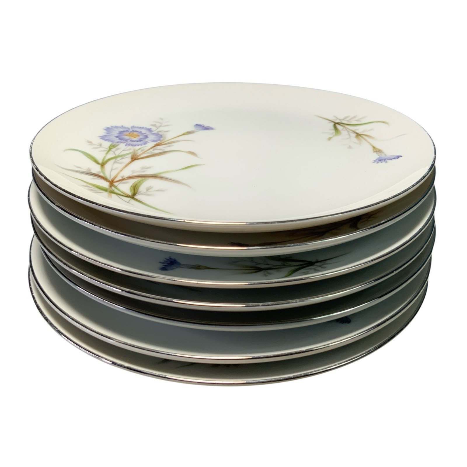 Yamaka China Set 7 Plates 6.5in Bread Desert Plates Appetizer Japan MCM