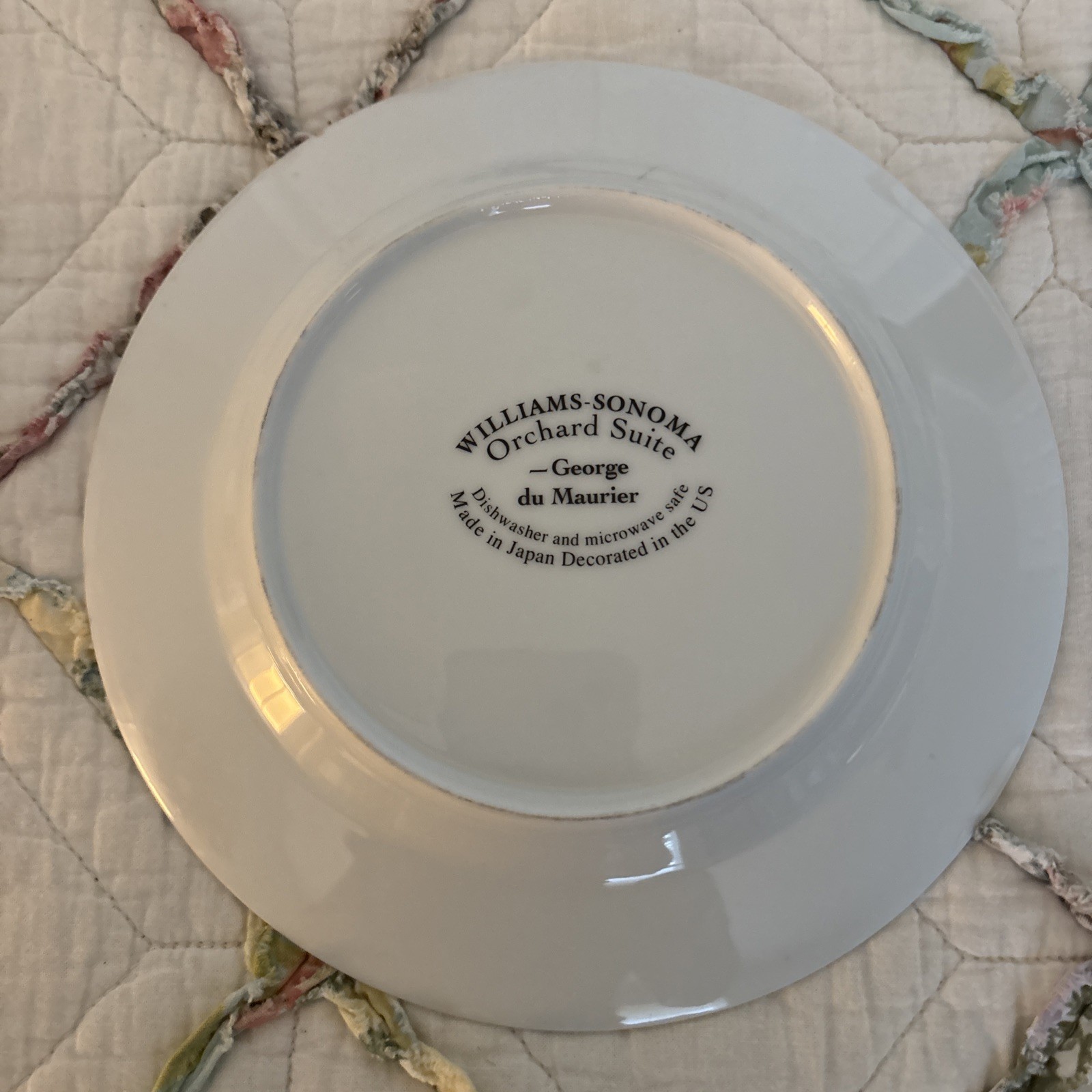 2 Williams Sonoma Orchard Suite Fruit Dessert Snack Or Luncheon Plates ~ 8”