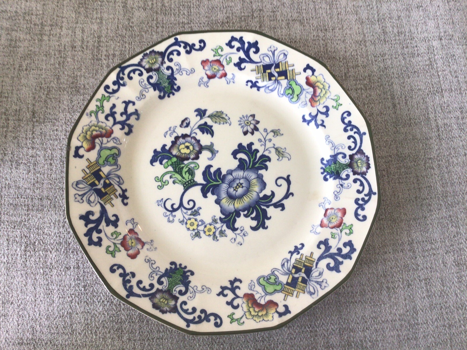 Antique Vtg Royal Doulton Polychrome Plate NANKIN 9 5/8” circa 1912