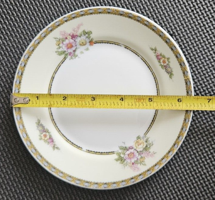 4 VTG Noritake Juanita Plate Bowl Set W/ RARE “Pre-Patent Soup Bowl (no flowers)