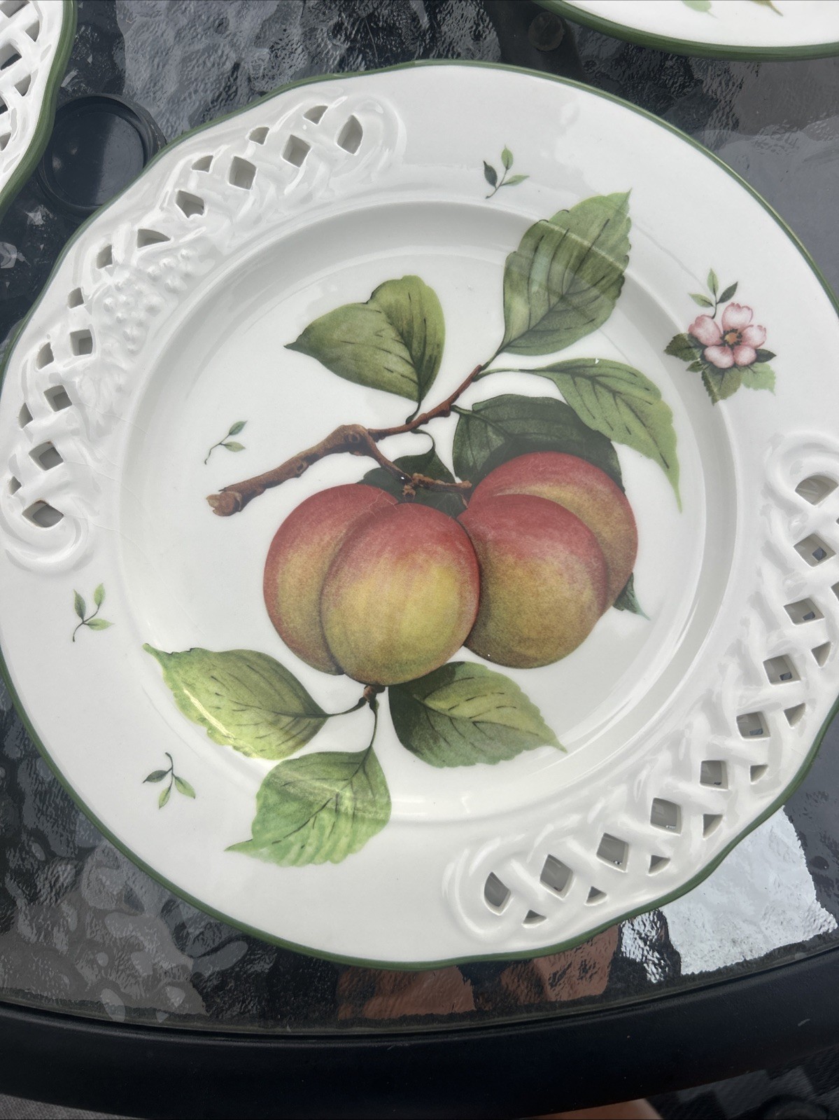 CRAZED Tiffany Brunelli 5 Dinner fruit and Leaves See Description/Photos