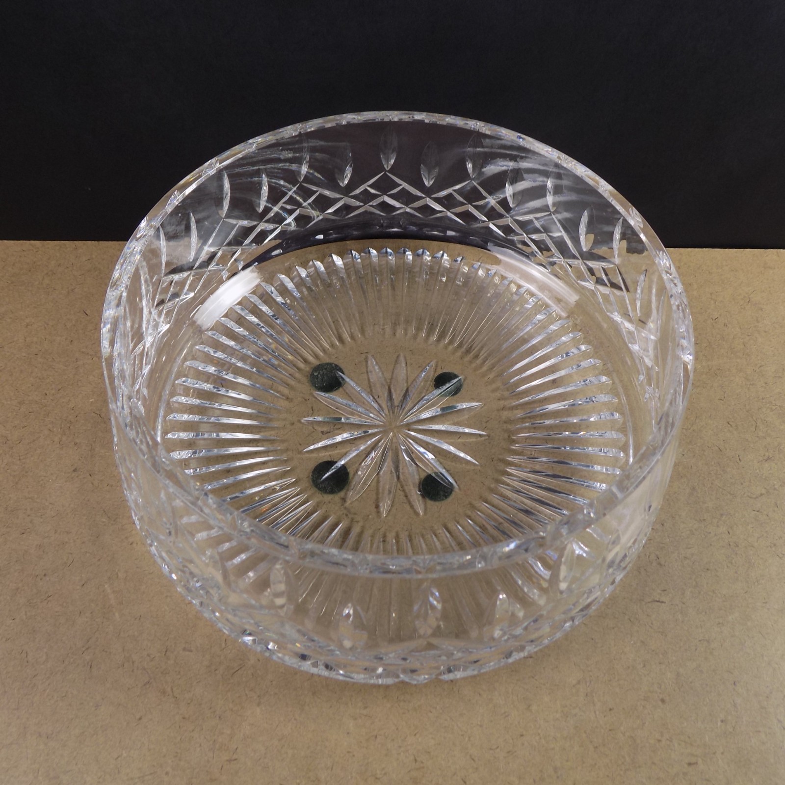 Waterford Lismore Crystal Round Bowl Roly Poly Shape 9.5″x4.25″ VGC
