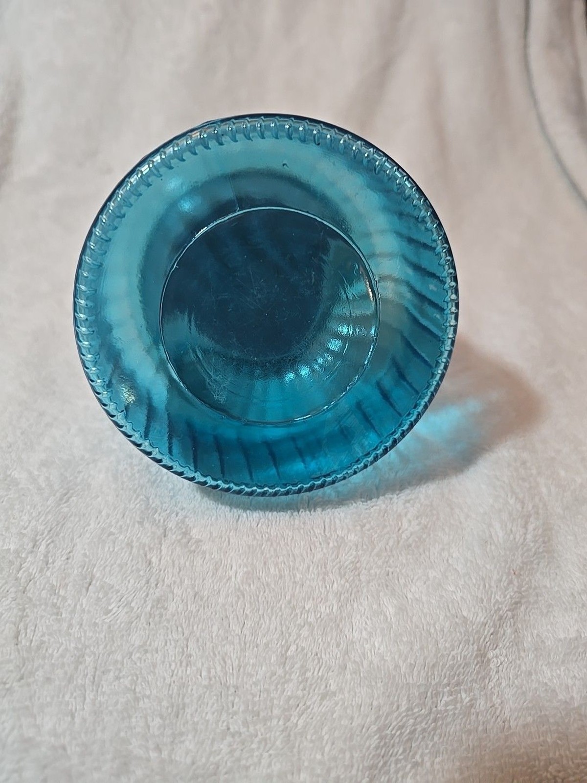 SOCOSY Vintage Crystal Glass Candy Jar with Lid. 4.25″ Diam 6″ Tall