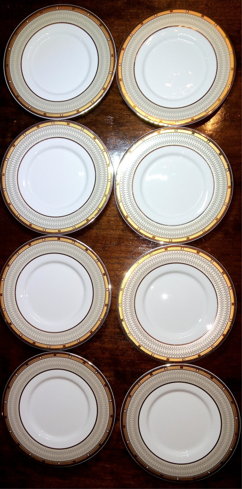8 PLATE MIKASA FINA CHINA CAMBRIDGE PATTERN Y0501 DESSERT PLATE 6.5 in.
