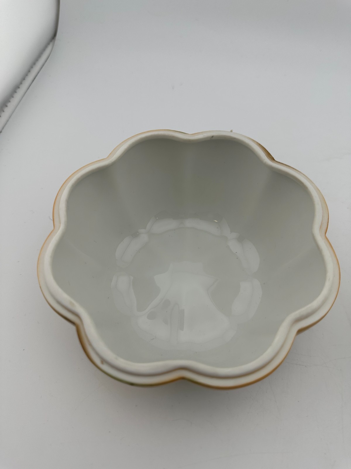 RS Prussia Pumpkin Covered Candy Dish Floral Luster Porcelain Box