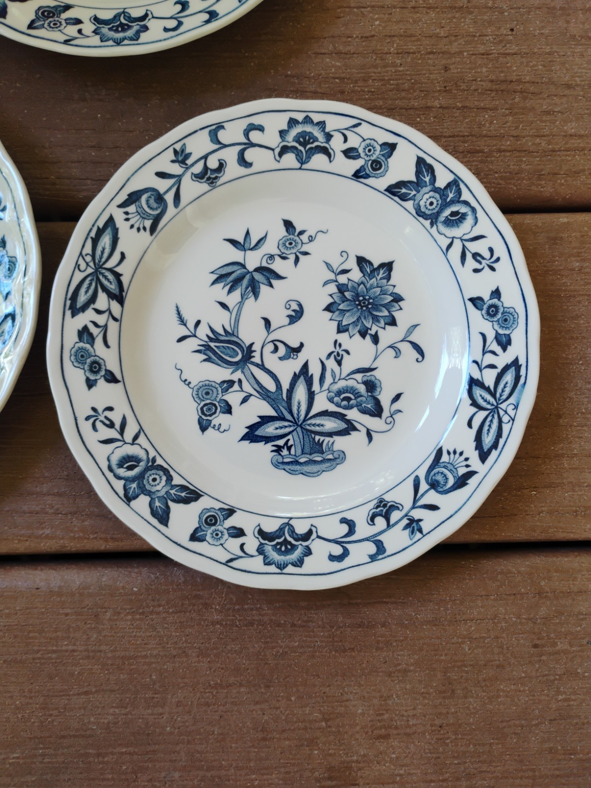 DINNERWARE-HARMONY HOUSE/Blue Bonnet-JAPAN- Serving Plate 7″ Set of 3