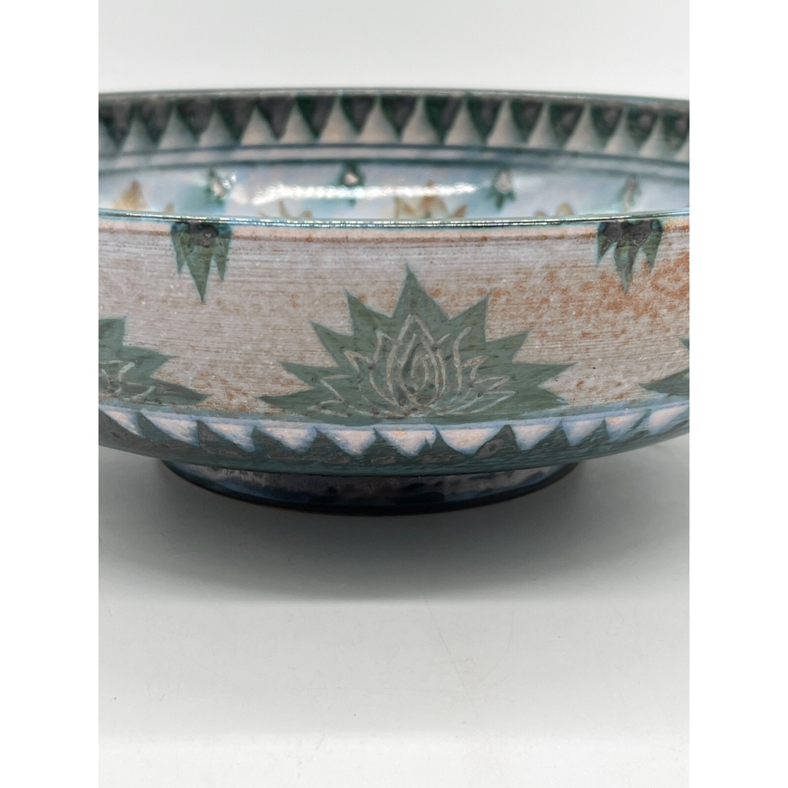 Plascassier De Grasse Pottery Bowl Signed Stamped De Las Brasur Made in France