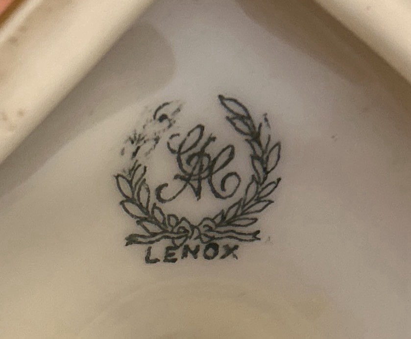 Antique CAC/Lenox Belleek Footed Bowl F. Schultze Cincinnati c1900-1906