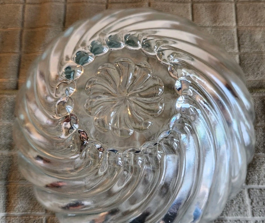 HAZEL ATLAS COLONIAL SWIRL Punch Bowl Set 12 CUPS, PUNCH BOWL + STAND