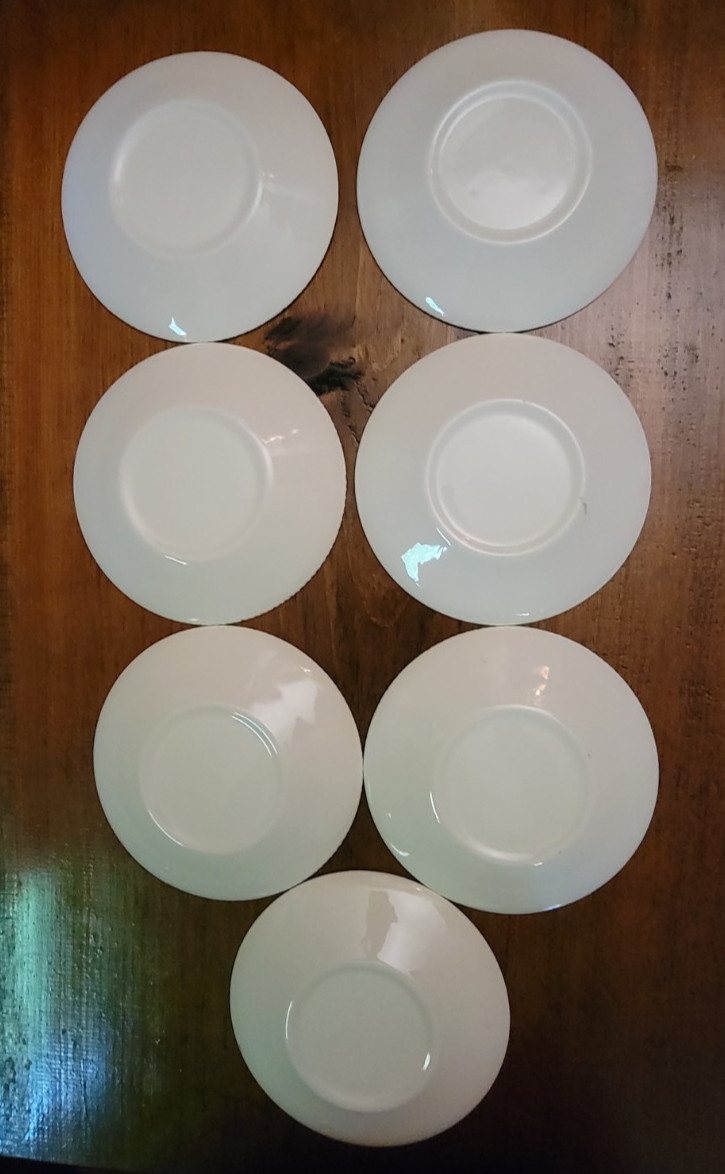 Currier & Ives Royal China Blue White Steamboat 6″ Saucer Plate Vtg