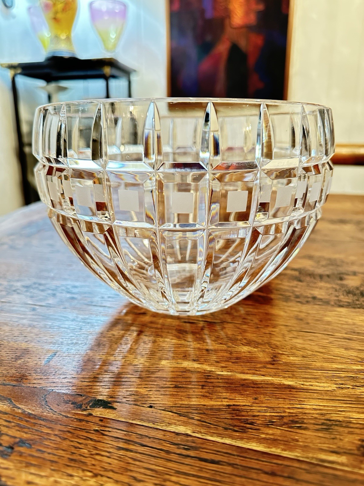 Vintage Marquis Waterford Crystal Quadrata Large Bowl (7.5” Diameter)