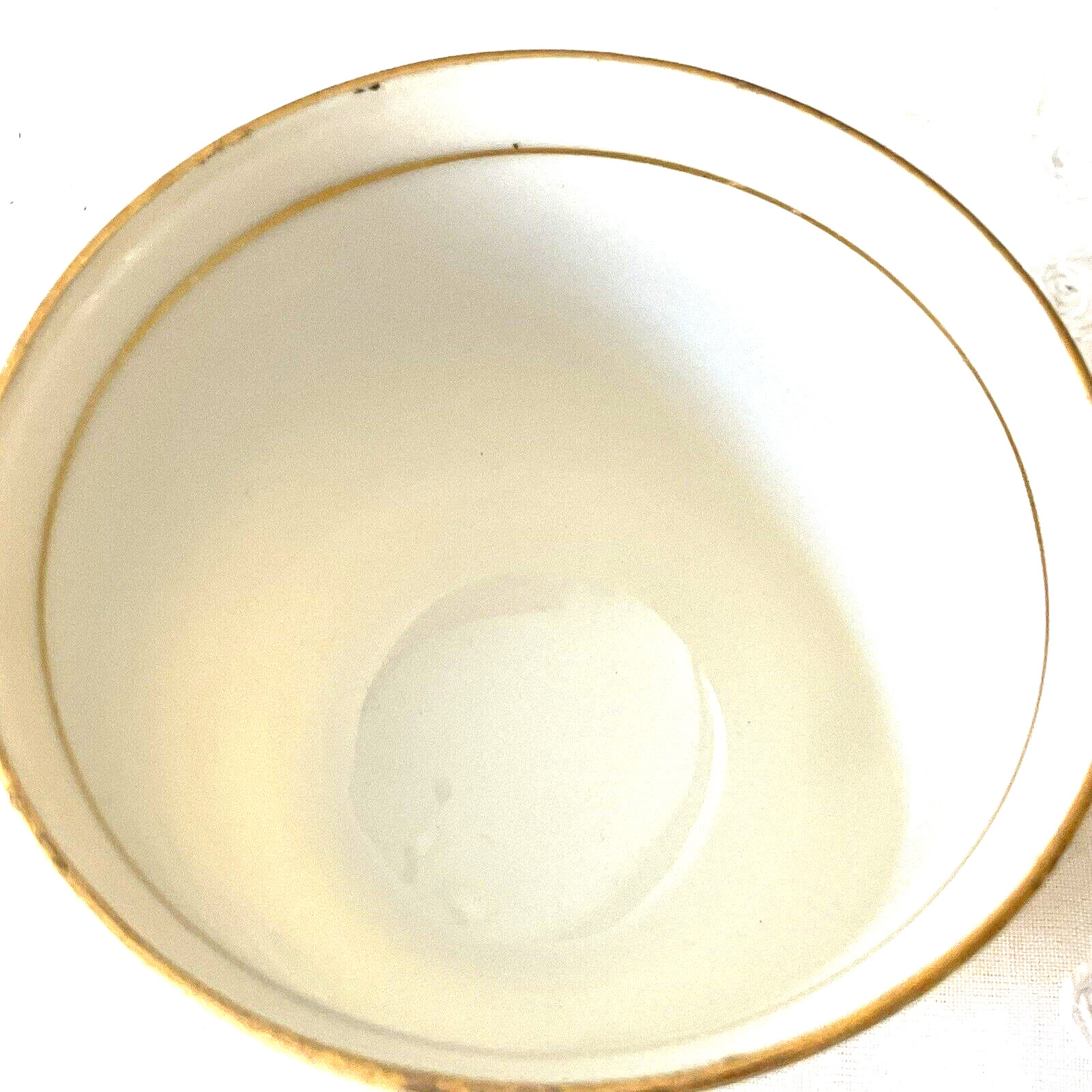 Yellow Cup M.B. Made in Occupied Japan Floral Miniature 2-1/8″ tall Gold Accents