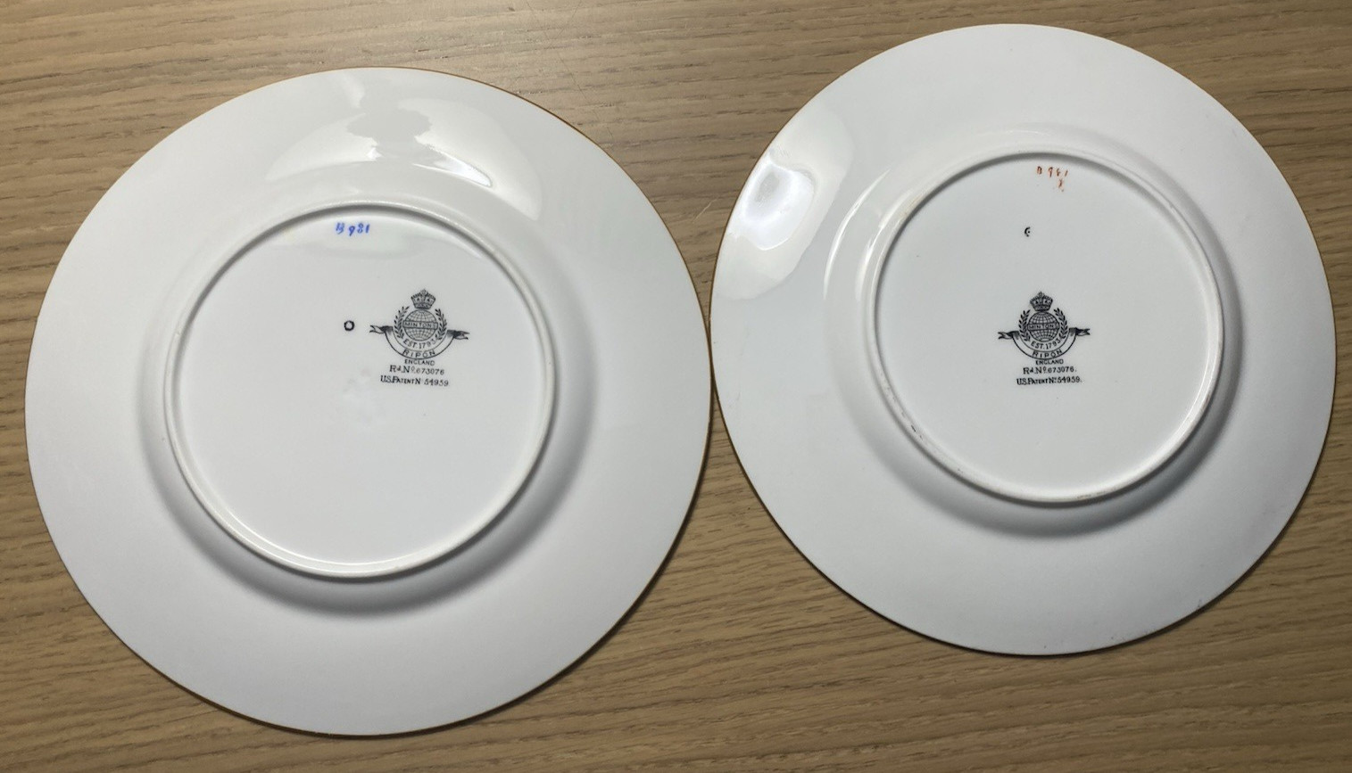 Lot 2 Minton Rippon Salad Plate 7.75″ England Floral Bone China