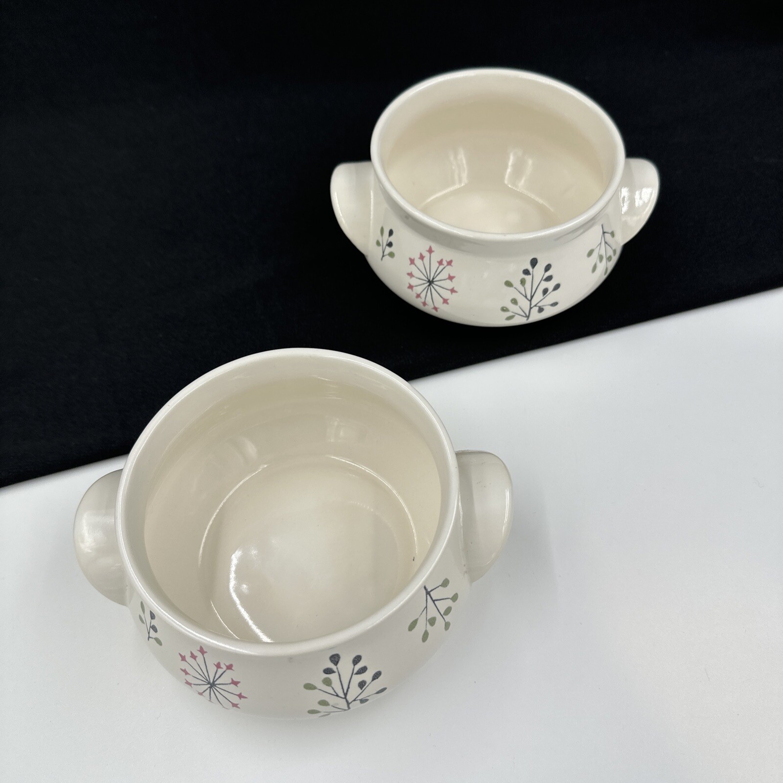 Franciscan Echo (2) 4” Individual Casserole Dish Without Lid USA •PRISTINE•