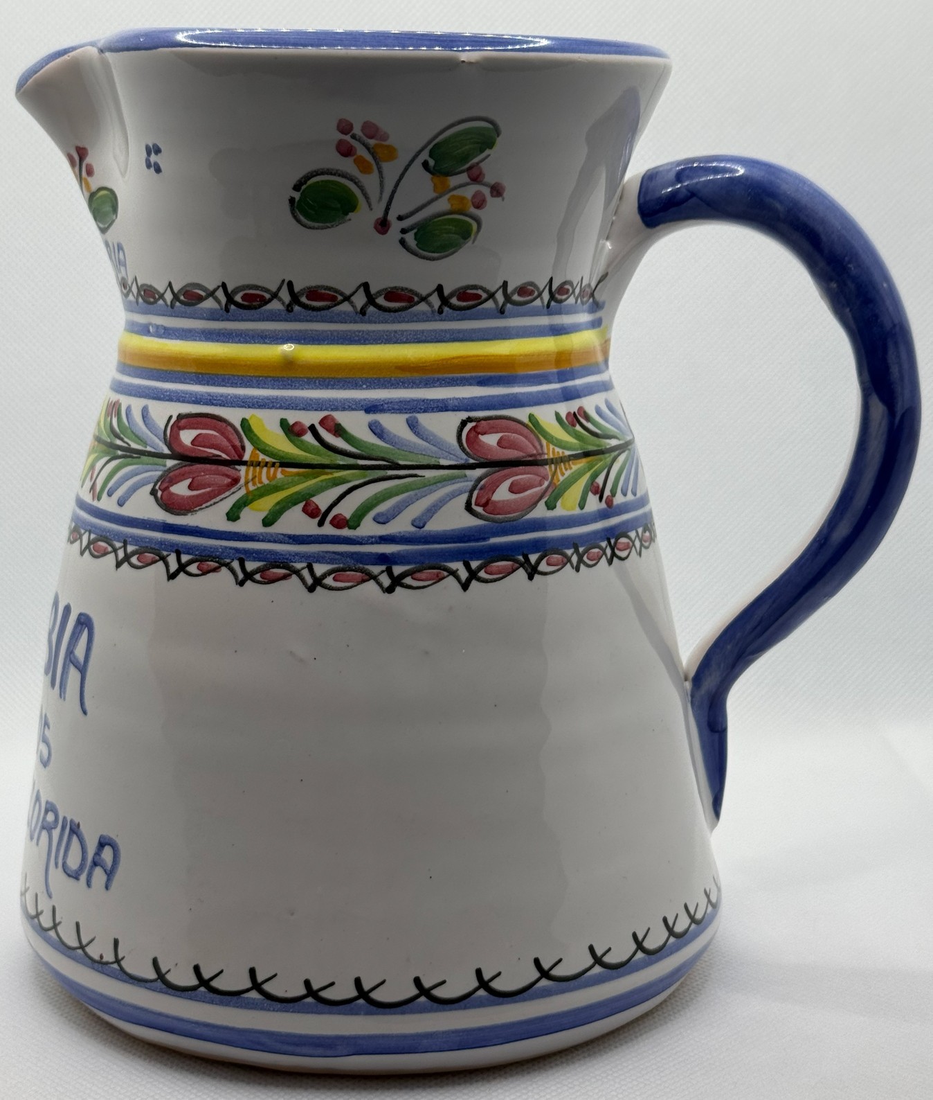 Columbia Restaurant Sangria Pitcher Ybor City Florida 1905 Hand Painted Spain