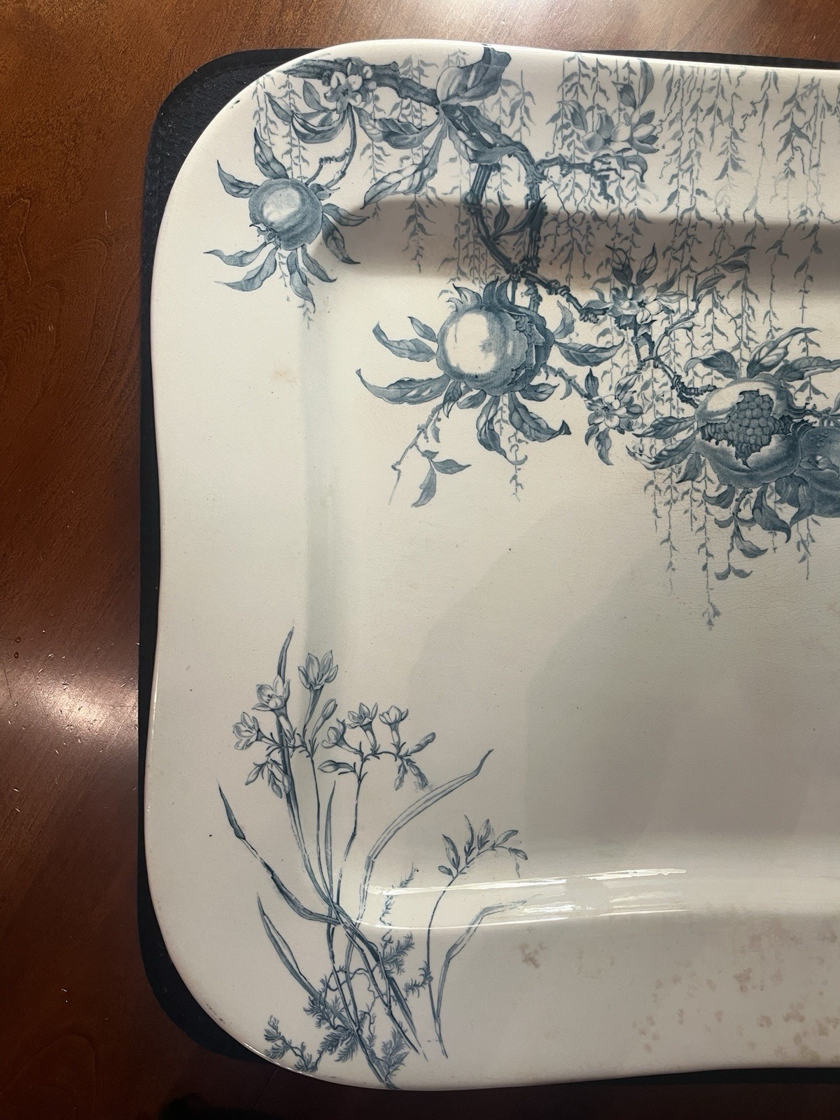 Antique Doulton Arundel Burslem Large Transferware Ironstone Platter