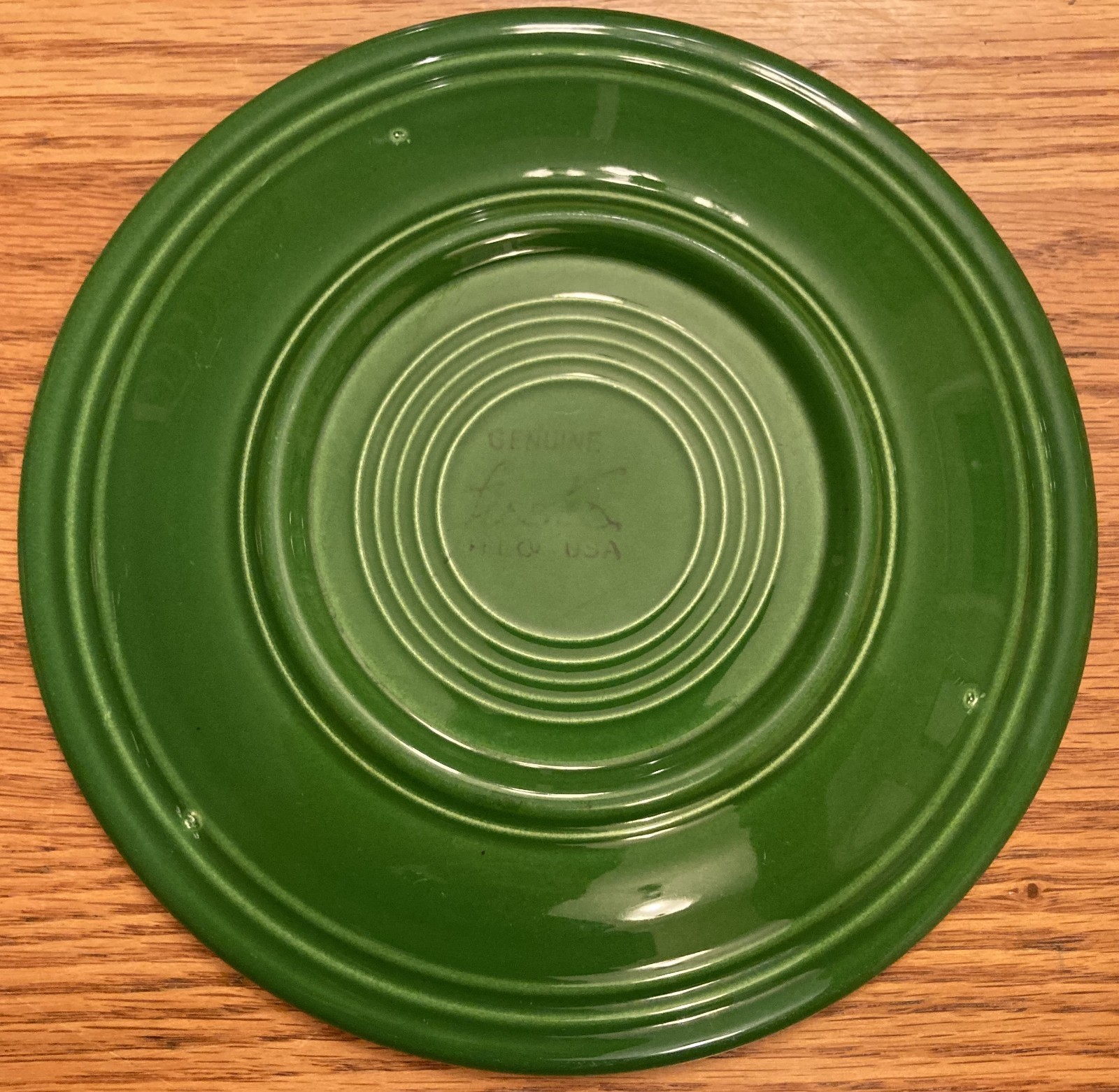 Vintage Fiestaware – 7″ (7 7/16″) salad plate in 1950s forest green (1951-1959)