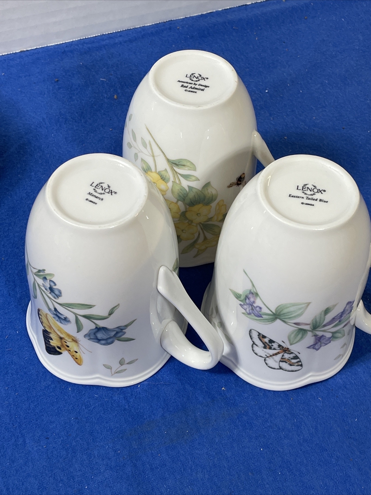 Lenox Butterfly Meadow Mugs Bees and Butterfly Set Of 3