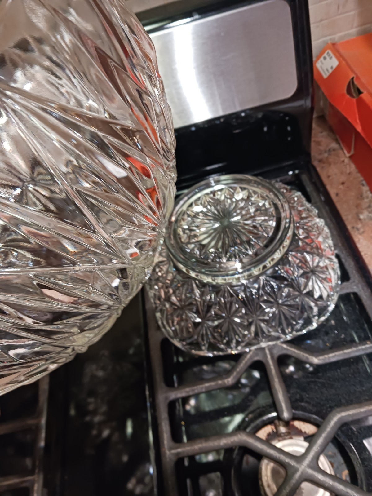Vintage 1960s HazelWare 15pc. Williamsburg Crystal Punch Bowl Set.