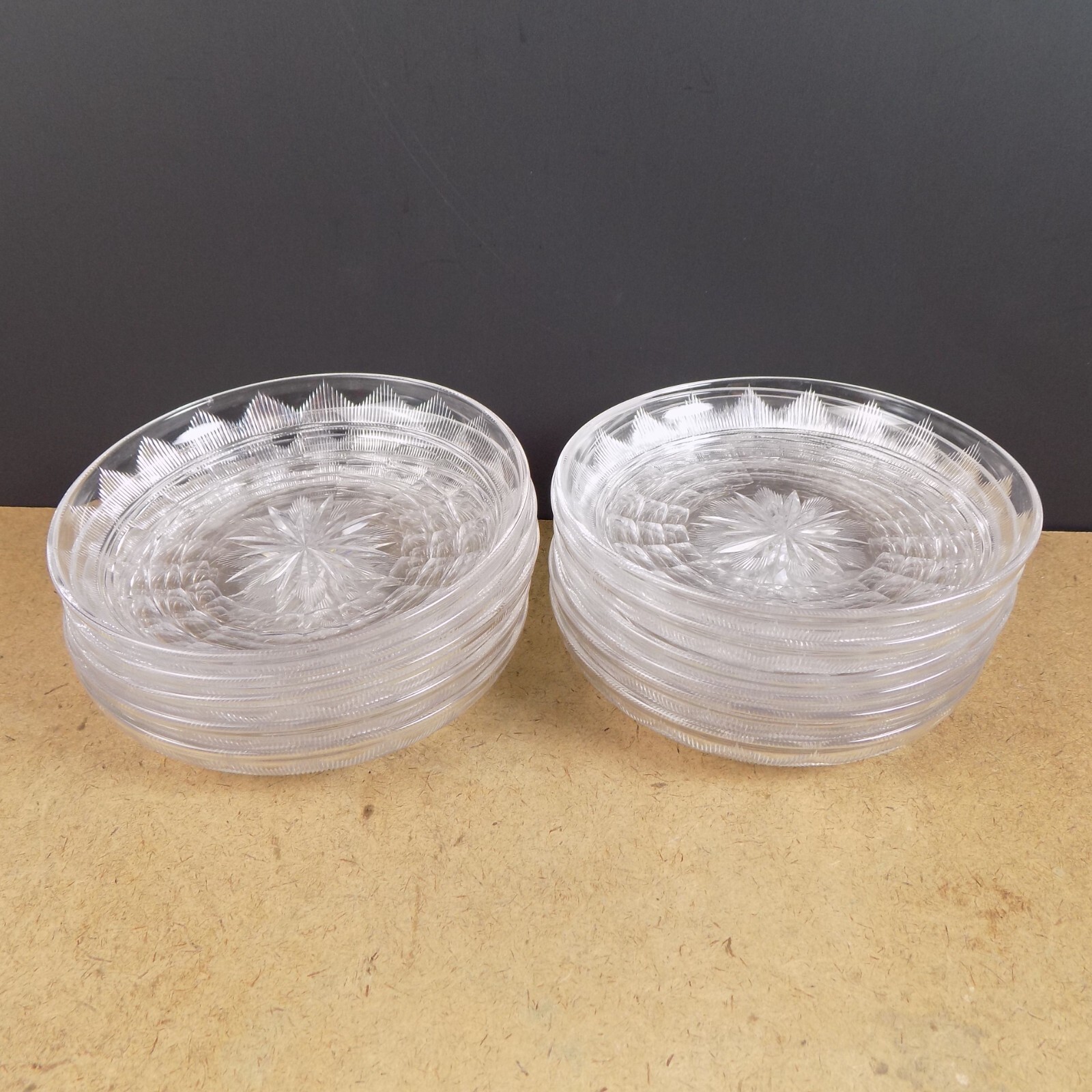 11 Bryce Cascade 737-4 Cut Glass Salad or Dessert Bowls 6″ Across