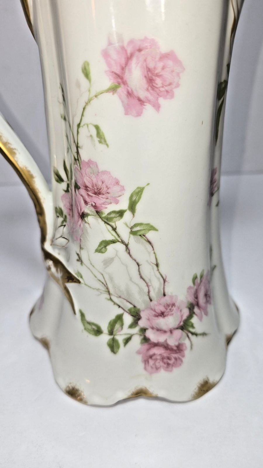 Limoges Haviland – Baltimore Rose – 9 in. Pink Schleiger 1151 Pitcher / Tankard