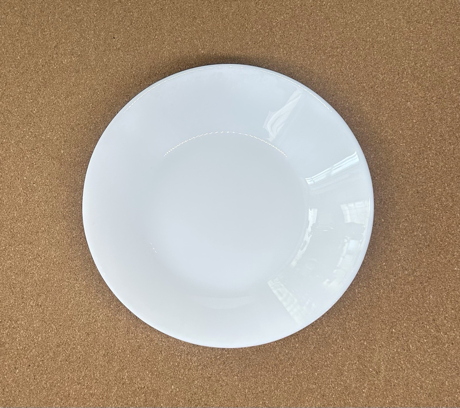 Set of 6 All White Glass Pasta Bowls 7.75” Low Meal Bowl Noodle Bright & Clean!