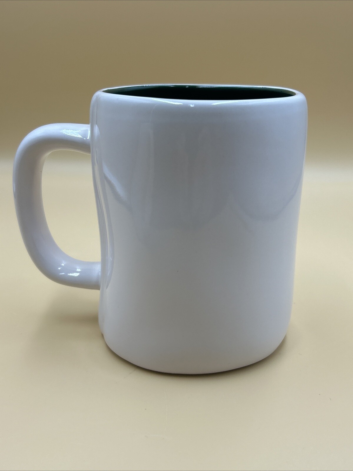 Rae Dunn Christmas OH SNAP! Green and White Ceramic Mug
