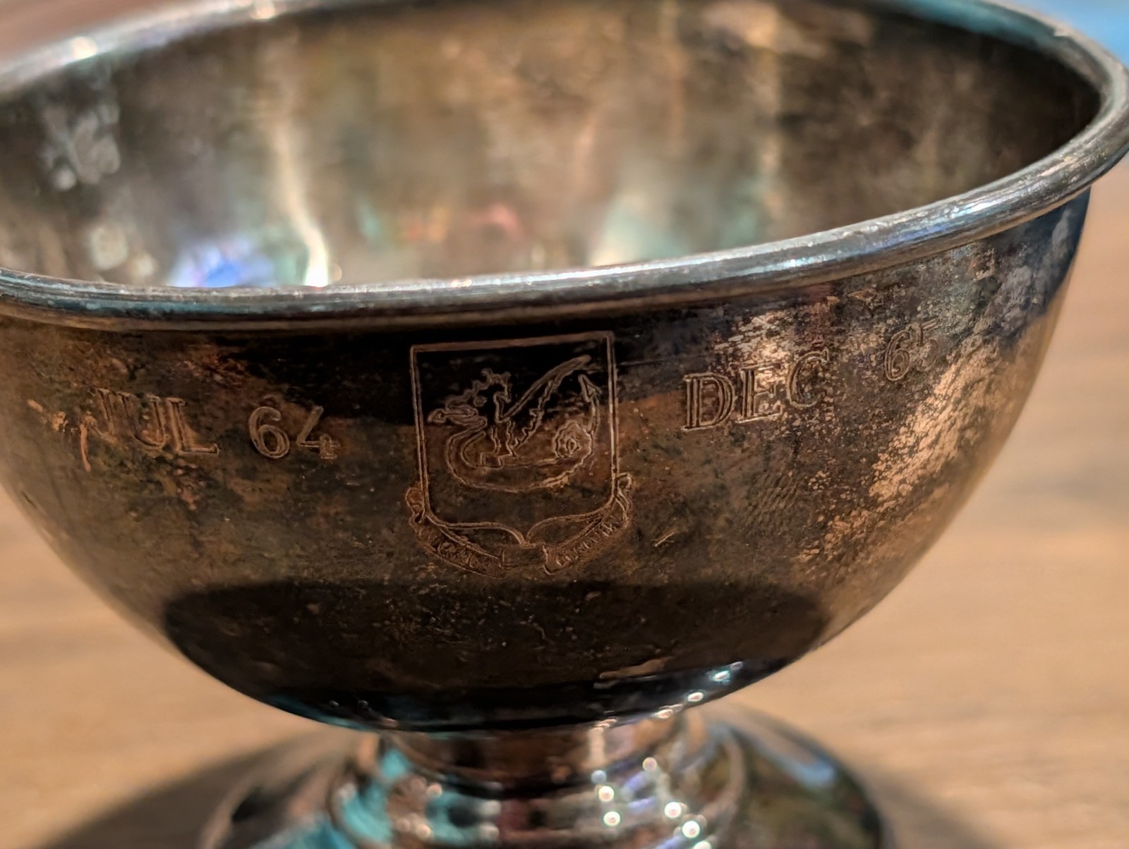 Military Souvenir JUL 64 DEC 65(Footed Pedestal Bowl)