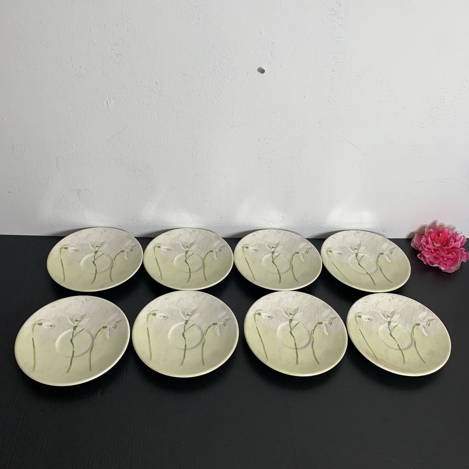 Gien – Alice Espresso Saucers – Set of 8 – France